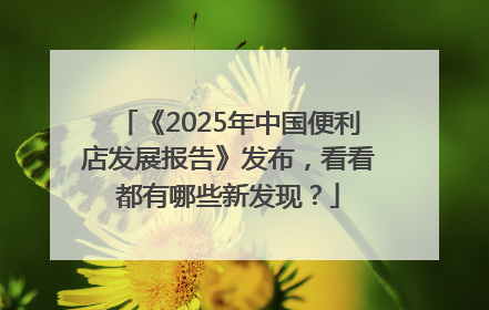 《2025年中国便利店发展报告》发布，看看都有哪些新发现？