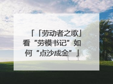 「劳动者之歌」看“劳模书记”如何“点沙成金”