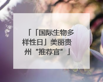 「国际生物多样性日」美丽贵州“推荐官”
