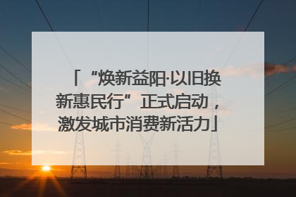 “焕新益阳·以旧换新惠民行”正式启动，激发城市消费新活力