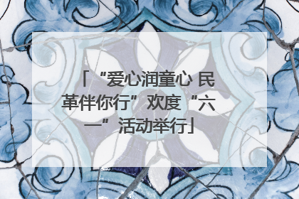 “爱心润童心 民革伴你行”欢度“六一”活动举行