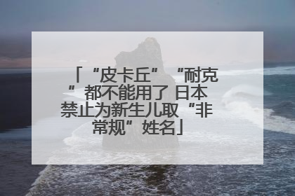 “皮卡丘”“耐克”都不能用了 日本禁止为新生儿取“非常规”姓名