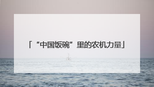 “中国饭碗”里的农机力量