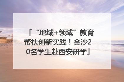 “地域+领域”教育帮扶创新实践！金沙20名学生赴西安研学