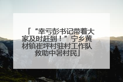 “幸亏彭书记带着大家及时赶到！”宁乡黄材镇崔坪村驻村工作队救助中暑村民