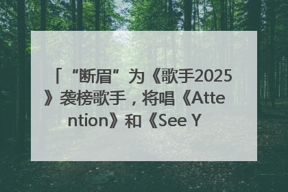 “断眉”为《歌手2025》袭榜歌手，将唱《Attention》和《See You Again》