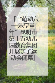 “萌动六一·乐享童年”昆明市第十五幼儿园教育集团开展亲子运动会闭幕