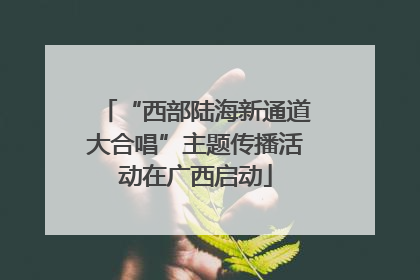 “西部陆海新通道大合唱”主题传播活动在广西启动