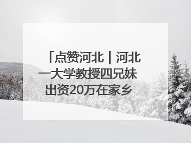 点赞河北｜河北一大学教授四兄妹出资20万在家乡设立“奖学金”，13年为320名农村学生种下“希望的种子”