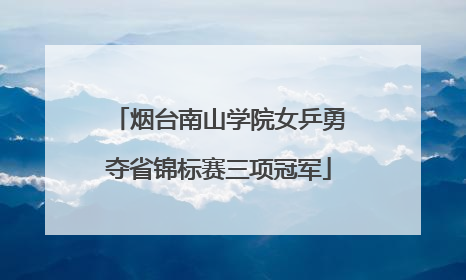 烟台南山学院女乒勇夺省锦标赛三项冠军