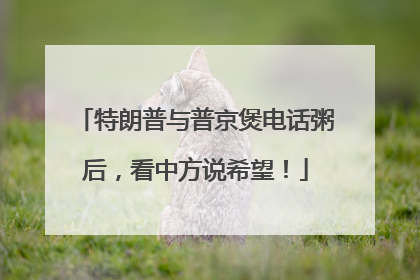 特朗普与普京煲电话粥后，看中方说希望！