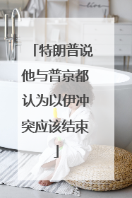 特朗普说他与普京都认为以伊冲突应该结束