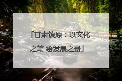 甘肃镇原：以文化之笔 绘发展之景