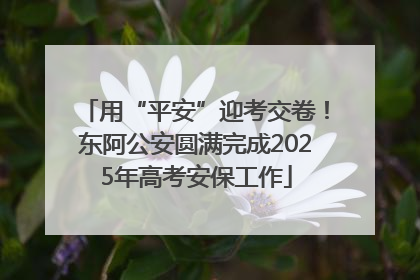 用“平安”迎考交卷！东阿公安圆满完成2025年高考安保工作