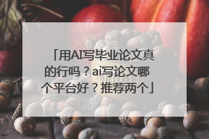 用AI写毕业论文真的行吗？ai写论文哪个平台好？推荐两个
