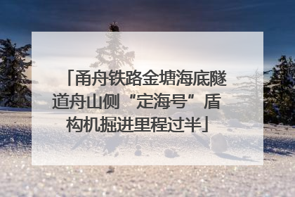 甬舟铁路金塘海底隧道舟山侧“定海号”盾构机掘进里程过半