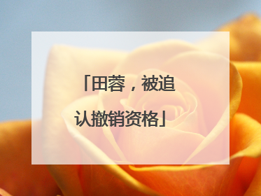 田蓉，被追认撤销资格