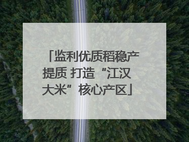 监利优质稻稳产提质 打造“江汉大米”核心产区