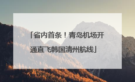 省内首条！青岛机场开通直飞韩国清州航线