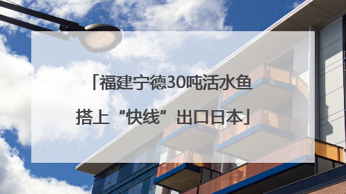 福建宁德30吨活水鱼搭上“快线”出口日本