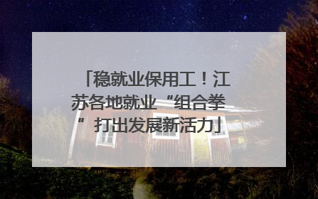 稳就业保用工！江苏各地就业“组合拳”打出发展新活力