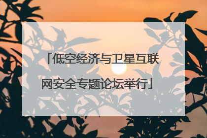 低空经济与卫星互联网安全专题论坛举行