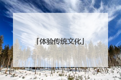 体验传统文化
