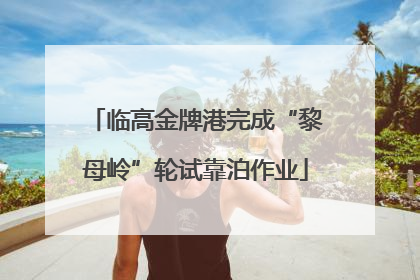 临高金牌港完成“黎母岭”轮试靠泊作业