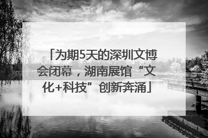 为期5天的深圳文博会闭幕，湖南展馆“文化+科技”创新奔涌