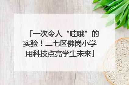 一次令人“哇哦”的实验！二七区佛岗小学用科技点亮学生未来