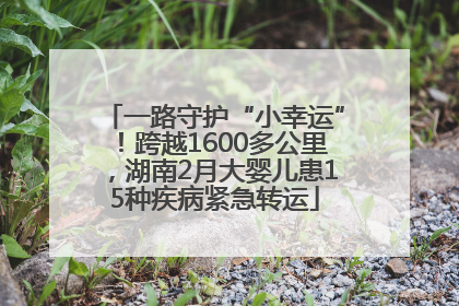 一路守护“小幸运”！跨越1600多公里，湖南2月大婴儿患15种疾病紧急转运