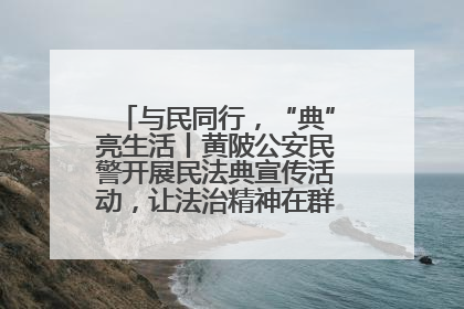 与民同行，“典”亮生活丨黄陂公安民警开展民法典宣传活动，让法治精神在群众心中落地生根