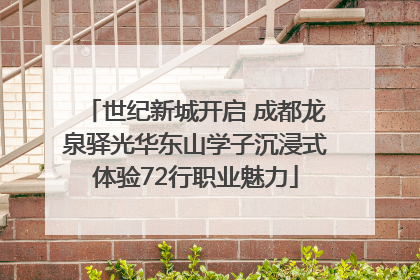 世纪新城开启 成都龙泉驿光华东山学子沉浸式体验72行职业魅力