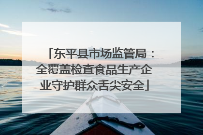 东平县市场监管局：全覆盖检查食品生产企业守护群众舌尖安全