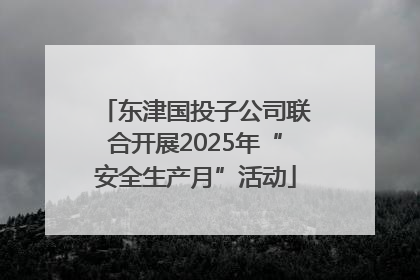 东津国投子公司联合开展2025年“安全生产月”活动