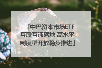 中巴资本市场ETF互联互通落地 高水平制度型开放稳步推进