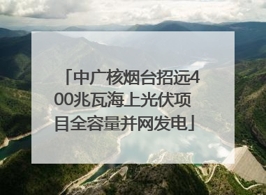 中广核烟台招远400兆瓦海上光伏项目全容量并网发电