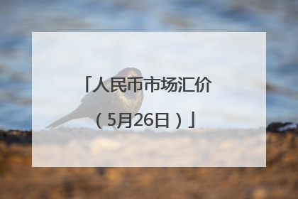 人民币市场汇价（5月26日）