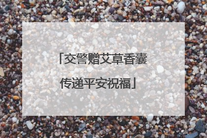 交警赠艾草香囊 传递平安祝福