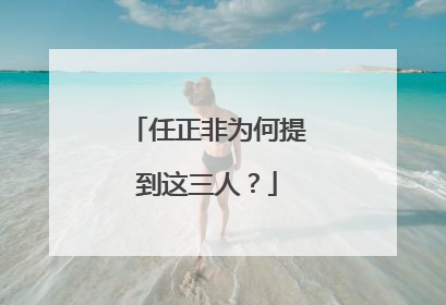 任正非为何提到这三人？