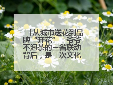 从城市送花到品牌“开花”：爷爷不泡茶的三省联动背后，是一次文化共振式扩张