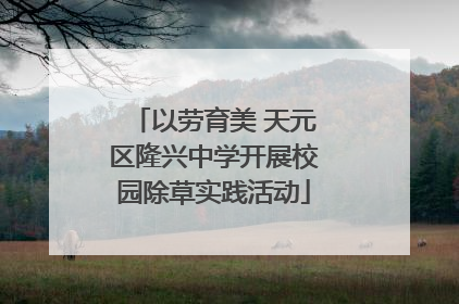 以劳育美 天元区隆兴中学开展校园除草实践活动