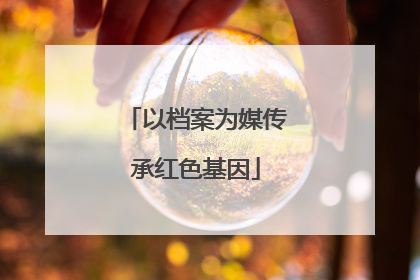 以档案为媒传承红色基因