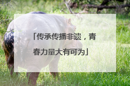 传承传播非遗，青春力量大有可为