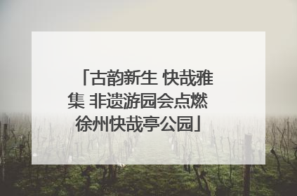 古韵新生 快哉雅集 非遗游园会点燃徐州快哉亭公园
