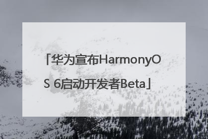 华为宣布HarmonyOS 6启动开发者Beta