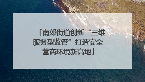 南郊街道创新“三维服务型监管”打造安全营商环境新高地