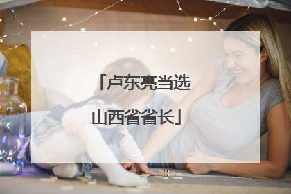 卢东亮当选山西省省长