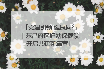 党建引领 健康同行｜东昌府区妇幼保健院开启共建新篇章