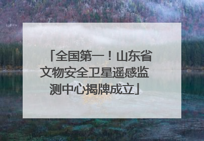 全国第一！山东省文物安全卫星遥感监测中心揭牌成立